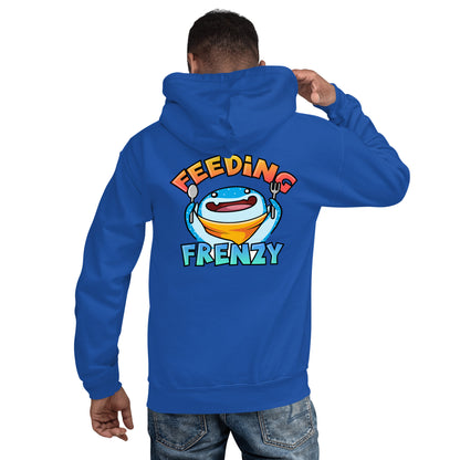 SSU Unisex Pullover Hoodie Salty Sharks Uprising Feeding Frenzy Back