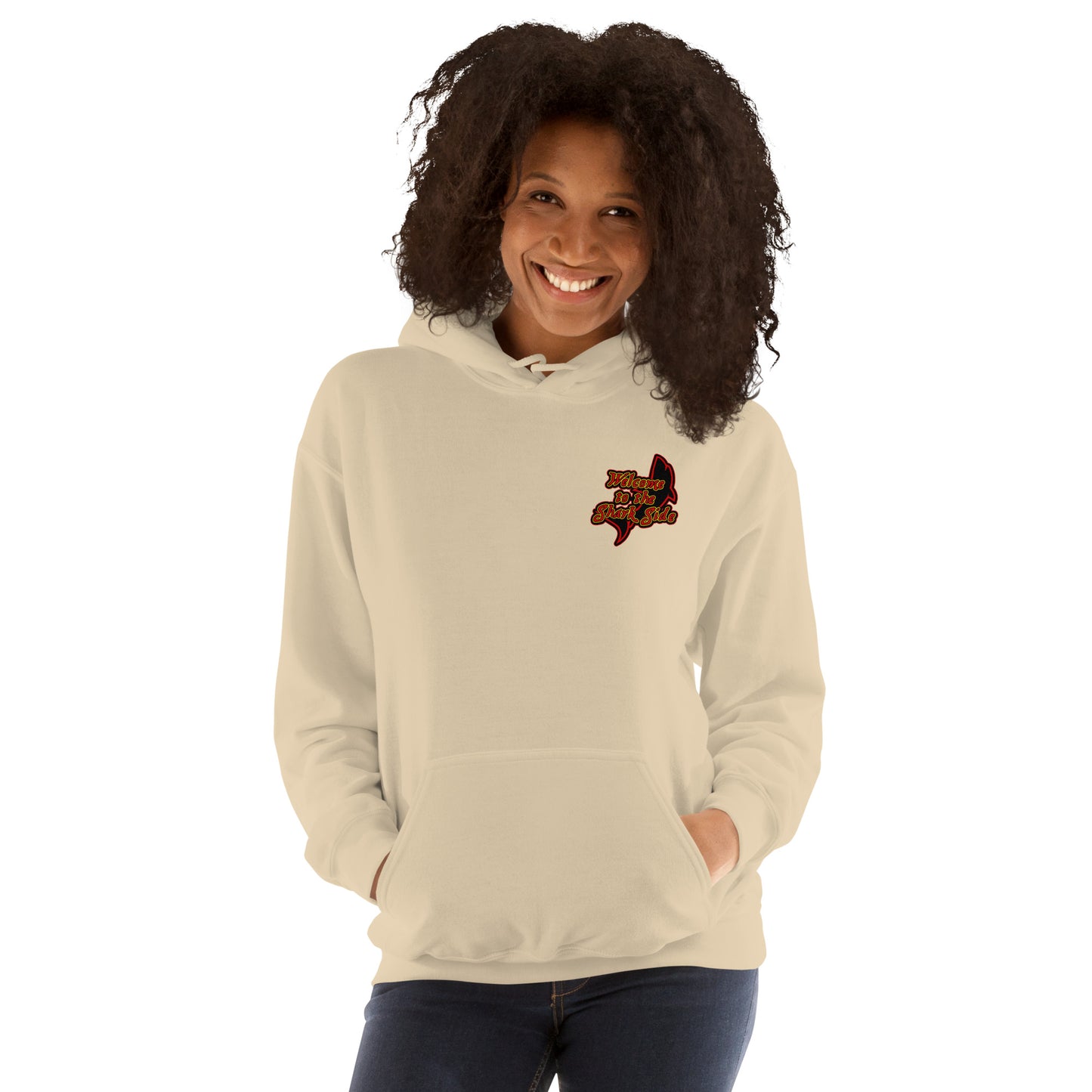 SSU Unisex Pullover Hoodie Welcome to the Shark Side Feeding Frenzy Back