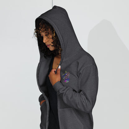 Gnar AF Multicolor Logo Unisex heavy blend zip hoodie