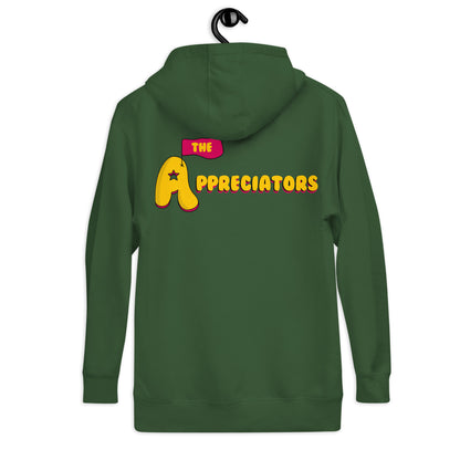 The Appreciators A Flag Logo Back Unisex Hoodie