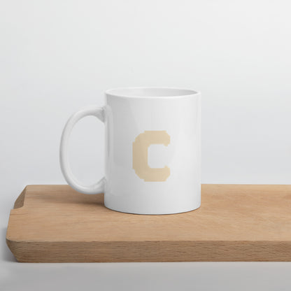 Commons Retro C White glossy mug