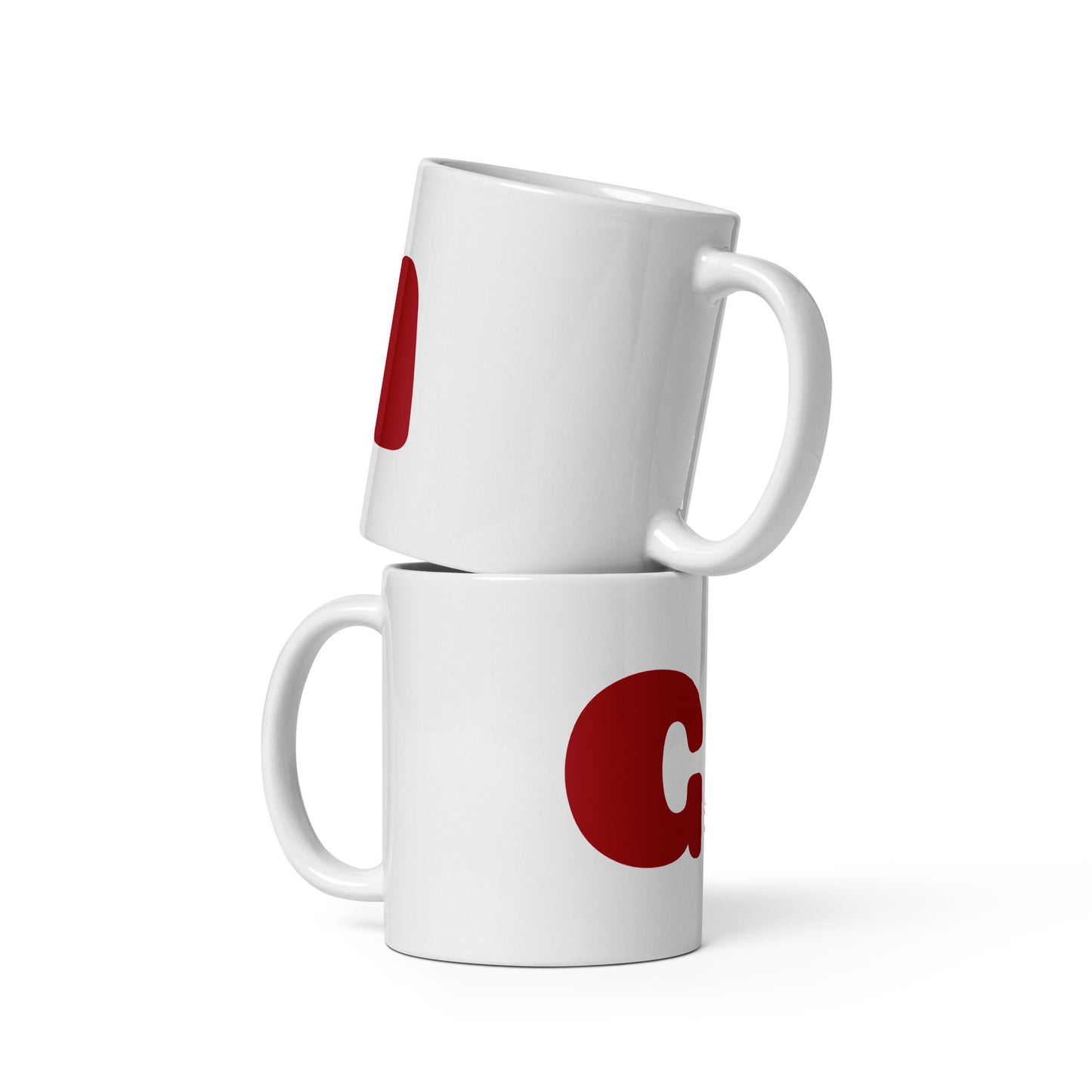 Commons Red GM White glossy mug