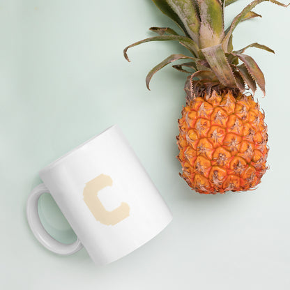 Commons Retro C White glossy mug