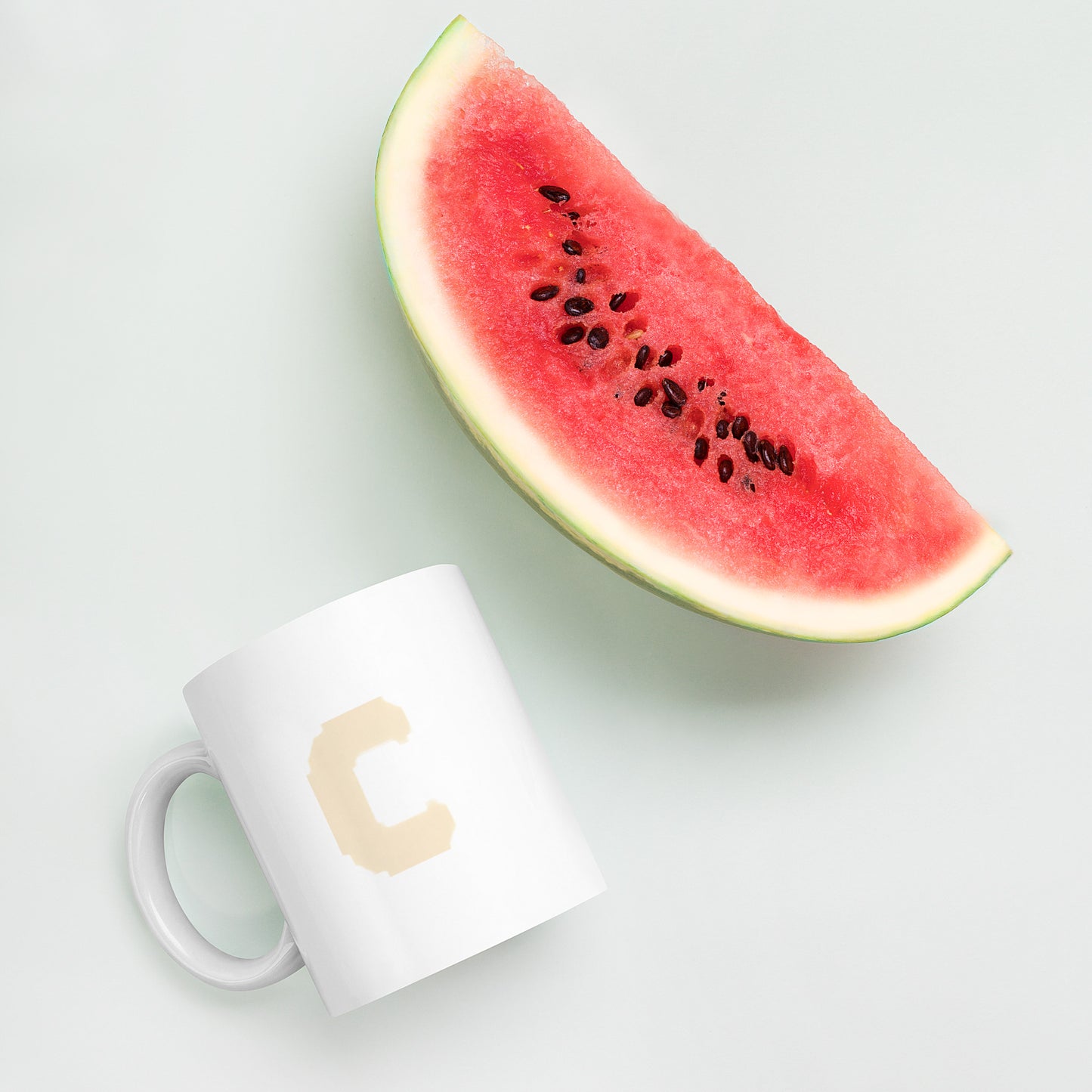 Commons Retro C White glossy mug