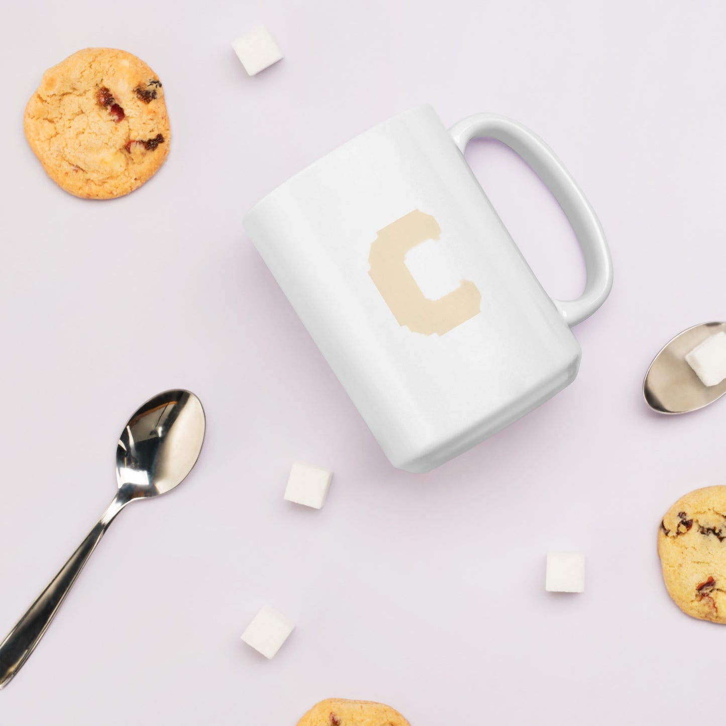 Commons Retro C White glossy mug