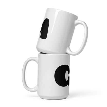 Commons Black GM White glossy mug