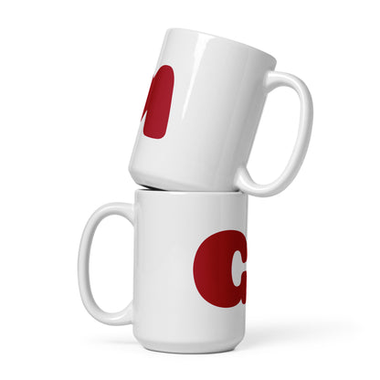 Commons Red GM White glossy mug