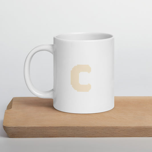 Commons Retro C White glossy mug