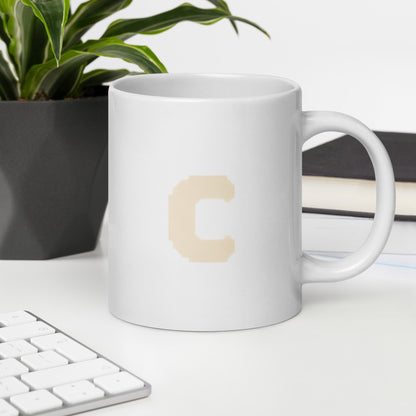 Commons Retro C White glossy mug